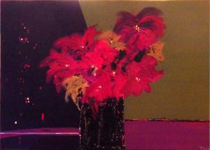 Fleurs rouges,Acrylique, 70x50, 2013